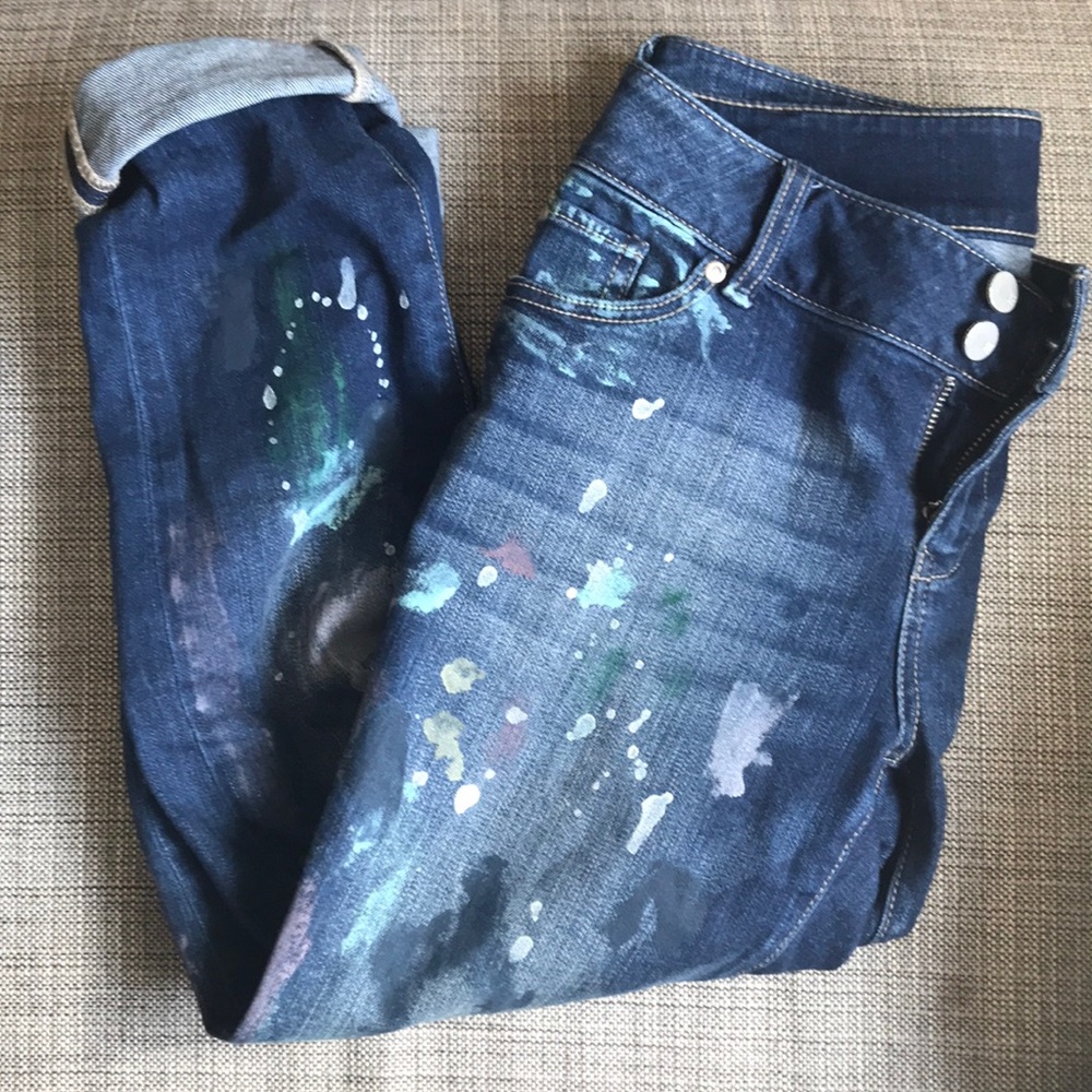 Paint Splatter Boyfriend Jeans